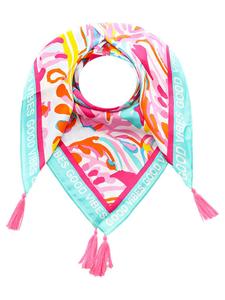 Квадратный шарф "Цветочная мечта" разноцветный - (Д)130 x (Ш)130 см Zwillingsherz