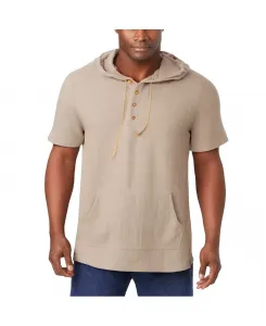 Высокий капюшон с короткими рукавами из марли Kingsize, серый