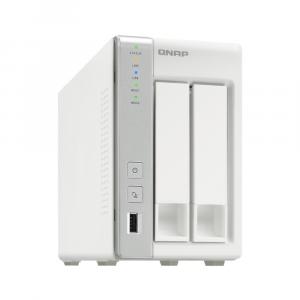 Сетевое хранилище QNAP TS-220, 2 отсека, 512 МБ, без дисков, белый