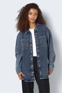 Джинсовая куртка-рубашка оверсайз Noisy May, синий