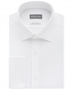 Мужская классическая рубашка с французскими манжетами стандартной посадки для страйкбола без железа Michael Kors, белый