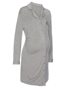 Ночная рубашка для беременных серого цвета LASCANA