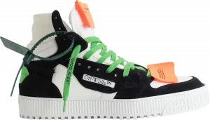 Кроссовки Off-White Off-Court 3.0 High White Black Green, белый