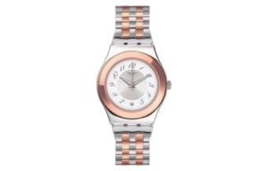 SWATCH Часы Quartz Movement Women's Watch Watch 33mm Silver Dial Stainless Steel Case Stainless Steel Watchband, Rose Gold