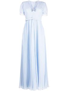 Self-Portrait платье миди с кружевом, синий