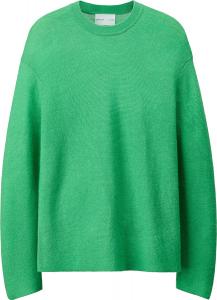 Свитер H&M Atelier Loose-Fit Wool-Blend Purl-Knit, зеленый
