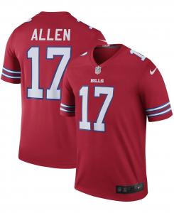 Мужская футболка josh allen red buffalo bills color rush legend jersey Nike, красный