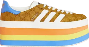 Лимитированные кроссовки Adidas Gucci x Wmns GG Gazelle 'GG Monogram', коричневый