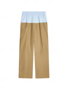 Брюки с контрастной талией Dries Van Noten, коричневый