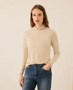 Женская футболка с высоким воротником Stella Rittwagen, светло-серый