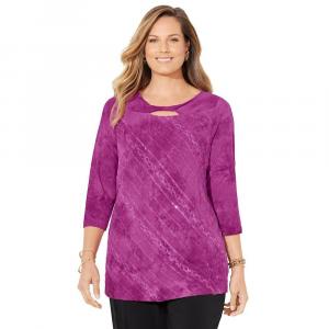 Женский топ больших размеров со звездами Catherines, цвет Berry Pink