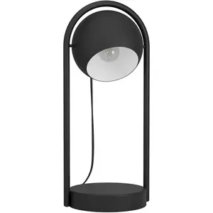 Настольная лампа MURNIA E14, 1 шт. Настольная лампа черного и белого цвета из стали - без E14 - 40 Вт Eglo, черно-белый