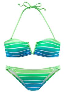 Бикини-бандо VENICE BEACH Bandeau Bikini, цвет sky blue/neon green