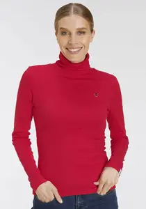 Рубашка с высоким воротником DELMAO, однотонная или в полоску - НОВЫЙ БРЕНД!, красный