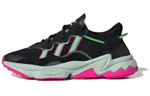 Кроссовки Adidas Originals Ozweego Black Shock Lime Pink Women's