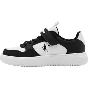 Детские противоскользящие износостойкие низкие кроссовки для скейтбординга QIAODAN, черный/белый