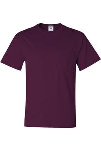 Футболка JERZEES Dri-Power 50/50 с карманом, бордовый