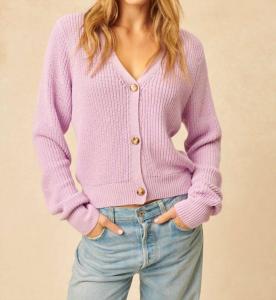 Лиловый кардиган JOHN + JENN