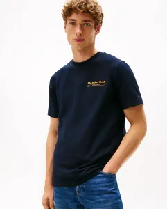Мужская футболка с коротким рукавом и круглым вырезом Tommy Hilfiger, темно-синий