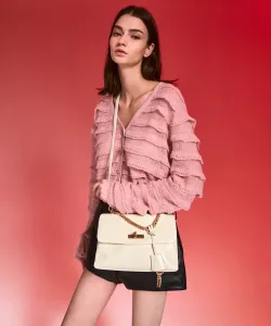 Сумка Kerry с цепочкой на ручке Charles & Keith, цвет Cream