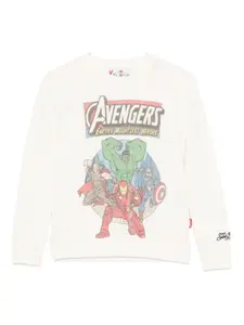 Свитер с графическим принтом Mc2 Saint Barth Kids, белый