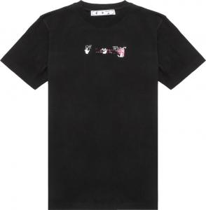 Футболка Off-White Acrylic Arrow Short-Sleeve Slim Tee 'Black/Fuchsia', черный