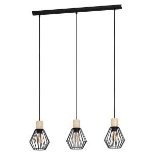 Подвесной светильник Eglo коричневый, черный, 76/16/110 см