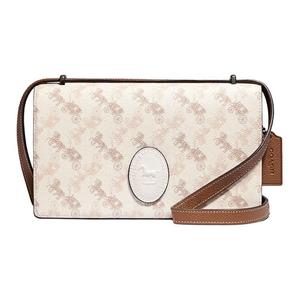 COACH Сумка Camille из коровьей кожи с искусственной кожей, кросс-боди средний размер женская мел белый