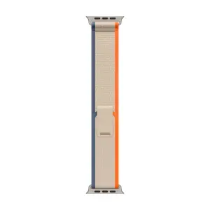 Ремешок Apple Trail Loop Orange/Beige, 49 мм, M/L, Natural Titanium Finish