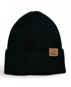 Ребристая шапка-бини унисекс - черная Headbands of Hope, Black
