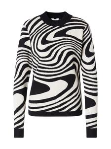 Свитер OBJECT OBJRAY, черный/белый