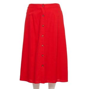 Юбка миди больших размеров с пуговицами спереди Lc Lauren Conrad, цвет poppy bouquet