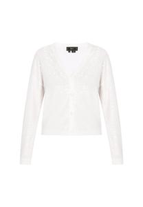 Faina Вязаный кардиган в крапинку белого цвета