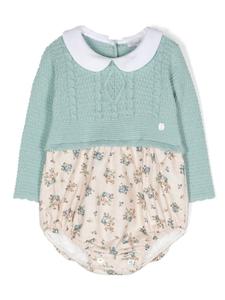 Ромпер с цветочным принтом Patachou, зеленый