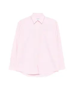 Полосатая рубашка с длинными рукавами и воротником Sporty & Rich, розовый