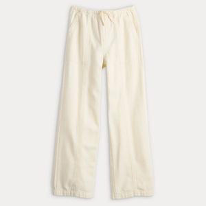 Девчачьи брюки с широкими штанинами на резинке, размеры 6-20, regular и plus So, Cream