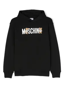 Худи с логотипом Moschino Kids, черный