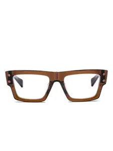 Очки в квадратной оправе Balmain Eyewear, коричневый