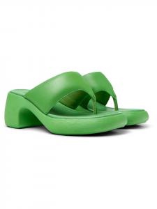Camper Кожаные шлепанцы зеленого цвета