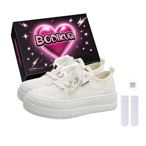 Boldi Kuki Женские скейтерские кеды Low Top в цвете экрю (эксклюзивная коробка + носки), цвет Ecru (Exclusive Box+Socks)