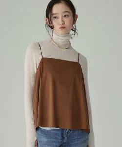 Замшевая майка Babylone, цвет Camel 54