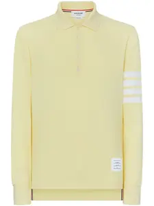 Рубашка поло с длинными рукавами и полосками 4-Bar THOM BROWNE, желтый