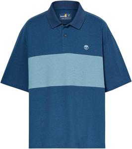 Мужская поло-рубашка Timberland с коротким рукавом и цветными блоками, камуфляж Green Bay, размер XL (TB0A69WQEPE1), темный деним