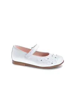Кожаные туфли Мэри Джейн для девочек на застежке-липучке Pablosky, белый