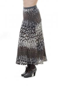 Юбка макси с животным принтом Conquista, мультиколор
