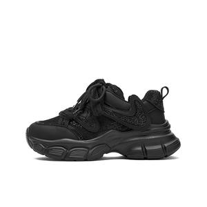 JOSINY Женские кроссовки лоу-топ чанки в цвете ганметалл (тонкий флис), цвет Gunmetal (Thin Fleece)