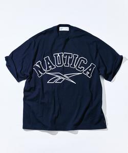 Футболка с круглым вырезом и коротким рукавом с двойным логотипом и аркой, модель 25AW Nautica, цвет Navy