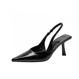 CAOT Женские туфли на высоком каблуке, черные, серебристые