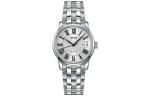 MIDO Часы Brunner Series Automatic Mechanical Movement Women's Watch Watch 33mm Silver Dial Stainless Steel Strap, Silver Dial