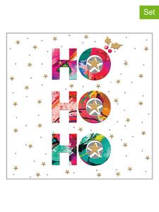 Ppd Набор из 2 салфеток "Ho, Ho" в бело-разноцветном исполнении - 2 x 20 штук